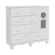 Comoda Infantil Peroba Tedy 100% MDF 1 Porta 4 Gavetas Branco Brilho