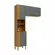 Conjunto Cozinha RioDoce Paneleiro Armario Aereo 100% MDF Canela Platina