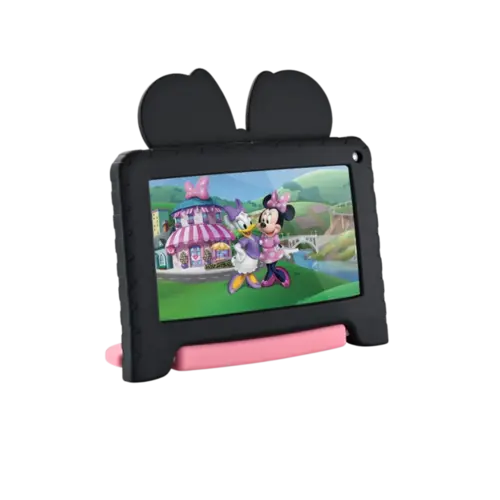 Tablet Infantil Minnie Multi 7" 4GB RAM 64GB Android 13 Quad Core com Controle Parental Preto