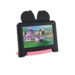 Tablet Infantil Minnie Multi 7" 4GB RAM 64GB Android 13 Quad Core com Controle Parental Preto