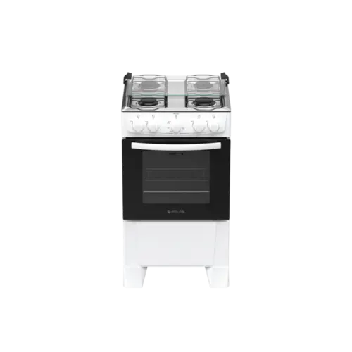 Fogao Atlas Milao 4 Bocas Com Mesa Inox Branco