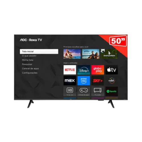 Smart TV AOC  Roku 50" LED 4K   TV 50U7066/78G
