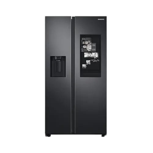 Refrigerador Samsung RS58 608 Litros Side by Side Family Hub Black Inox 127V